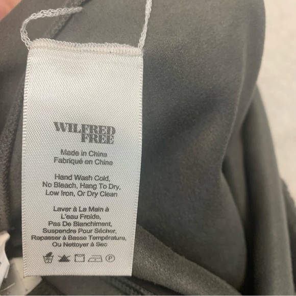 ARITZIA Wilfred Free taupe gray brown faux suede Daria leggings Sz L NWOT - Picture 7 of 12